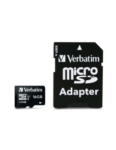 VERBATIM MICRO SDHC 16GB CLASS 10 + ADATTORE