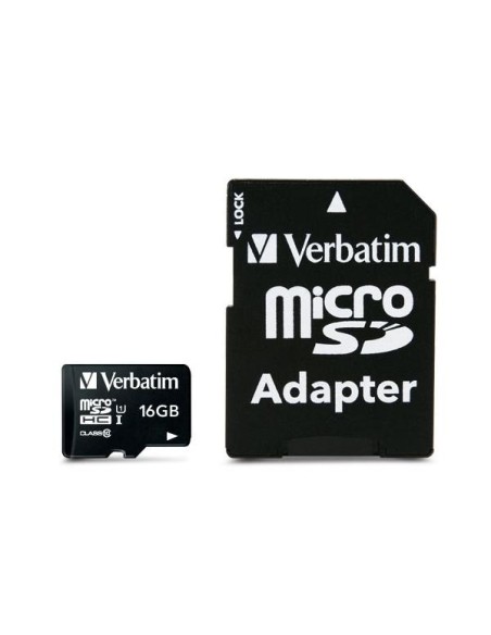 VERBATIM MICRO SDHC 16GB CLASS 10 + ADATTORE