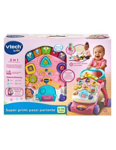 SUPERPRIMIPASSI PARLANTE 2IN1 ROSA