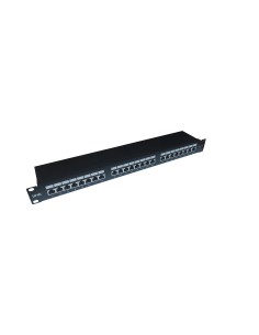 LINK PANNELLO PATCH PER RETI CON 24 PORTE RJ45 CAT 6 SCHERMATO 19" COLORE NERO
