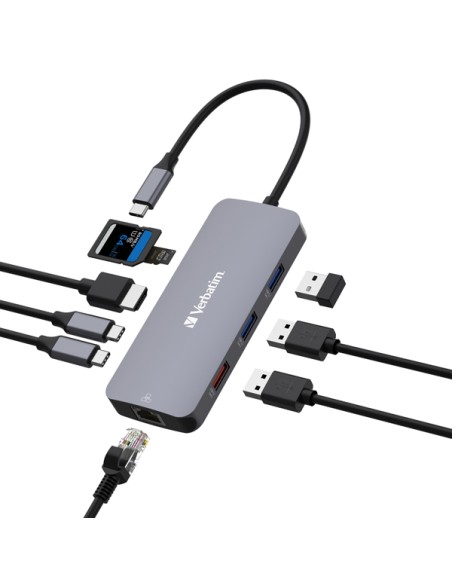 Verbatim - USB-C Pro Multiport Hub 9 Port - 32152