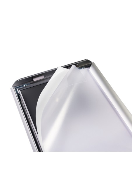 Espositore con cornice a scatto - alluminio - da pavimento - A3 - Durable