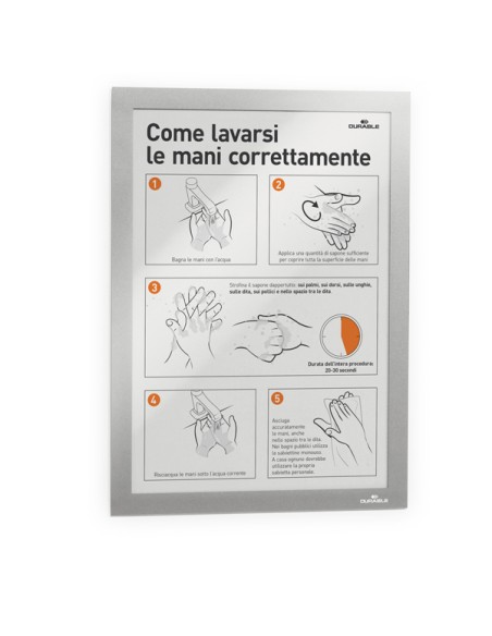 Cornice espositiva Duraframe - A3 - 29,7 x 42 cm - silver - Durable