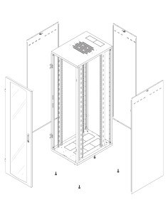Armadio Rack NextGen 19'' 600x800 20U Nero 2