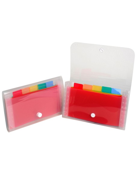 Classificatore Crystal - 6 tasche - PP - 11x18 cm - Exacompta