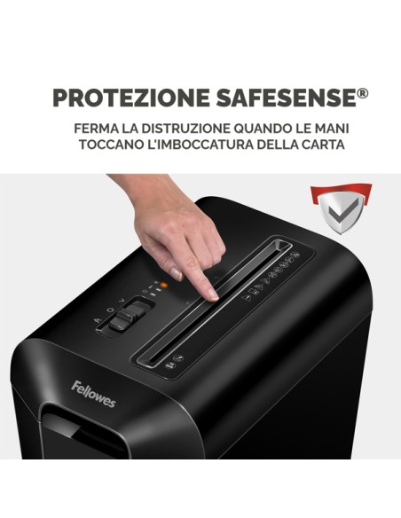 Distruggidocumenti LX65 - a frammenti - nero - Fellowes