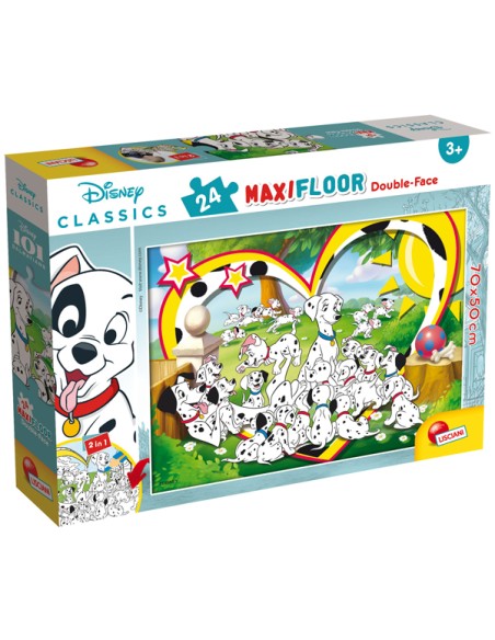 Puzzle Maxi Dinsey Carica 101 - 24 pezzi - Lisciani
