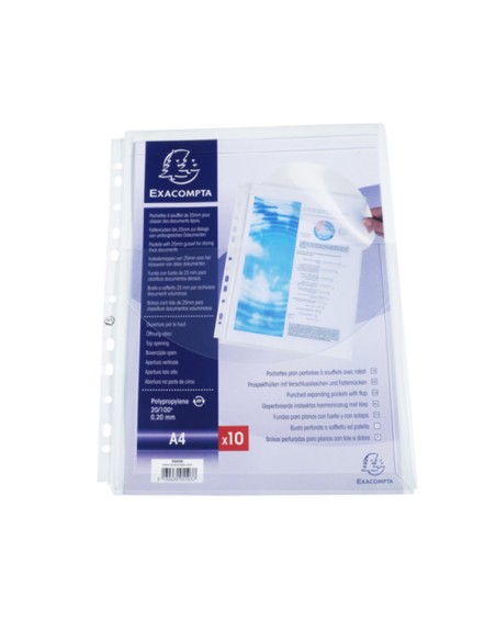Busta forata 5503E - c/soffietto e patella - liscia - A4 - PPL - Exacompta