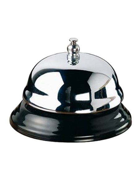 Campanello reception - diametro 10 cm - argento/nero - Leone
