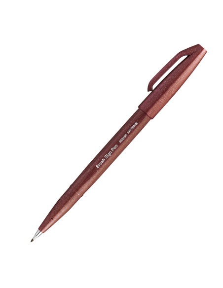 Pennarello Brush Sign Pen - marrone - Pentel