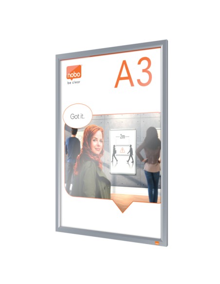 Cornice Impression PRO - a clip - A3 - alluminio - Nobo