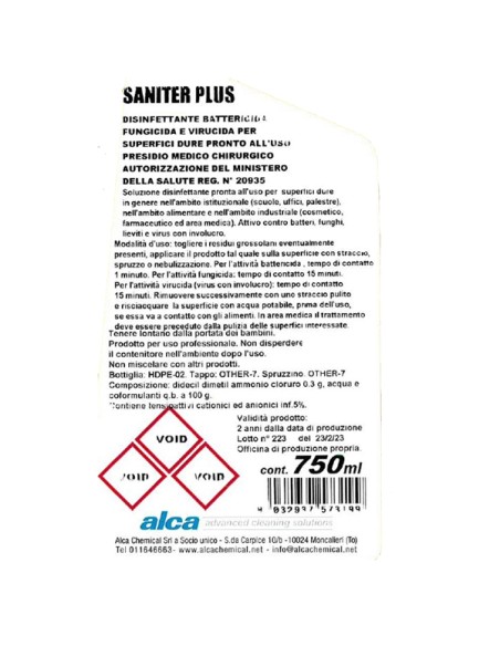 Sgrassante Saniter Plus - 750 ml - Alca