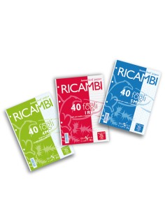 Ricambi forati Quaxima - A5 - 4 mm - 80 gr - 40 fogli - Pigna
