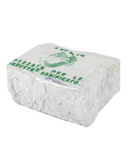 Stracci - per pulizia industriale - 2 kg - bianco