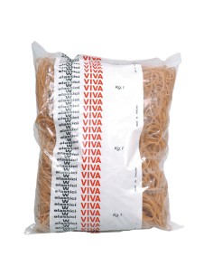 Elastici ad anello  - diametro 3 cm - 1 kg -  caucciù -  avana - Viva