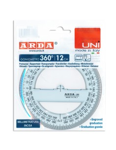 Goniometro Uni - 360gradi - 12cm - Arda
