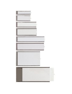 Portaetichette adesivo Ies B1 - 16 x 63 mm - grigio - Sei Rota - conf. 10 pezzi