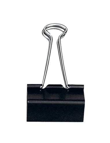 Molla Double Clips - 3,2 cm - nero - Lebez - conf. 12 pezzi