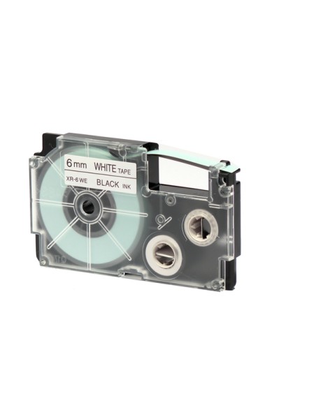 Nastro - 6 mm x 8 mt  - nero/bianco - Casio
