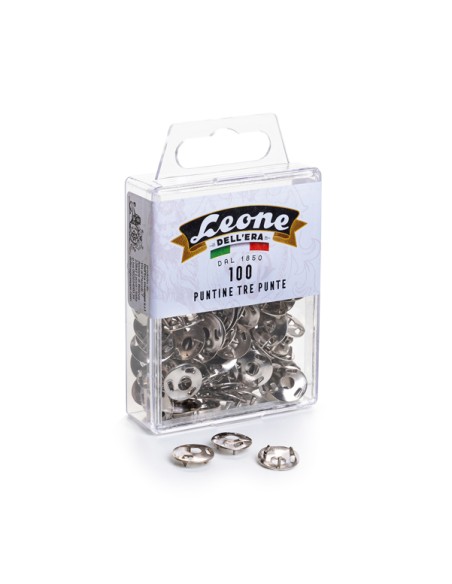 Puntine - 3 punte temperate e nichelate - Leone - conf. 100 pezzi
