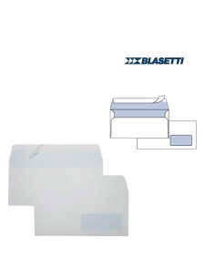 Busta Super Strip - con finestra - 11 x 23 cm - 90 gr - bianco - Blasetti - conf. 500 pezzi