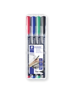 Pennarello Astucci Lumocolor Permanent 317 - punta 1,0mm - 4 colori  - Staedtler 2