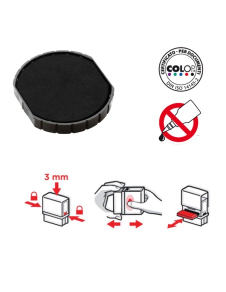 Tampone di ricambio E/R17 - nero - Colop