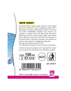 Bombola spray - 150ml - neve - DECO 2
