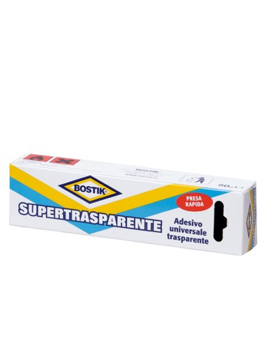Adesivo Supertrasparente - universale - 50 gr - trasparente - Bostik