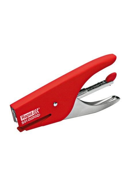 Cucitrice a pinza Rapid Supreme S51 Soft Grip - rosso - Rapid