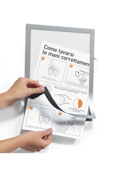 Cornice espositiva Duraframe - A4 - 21 x 29,7 cm - silver - Durable