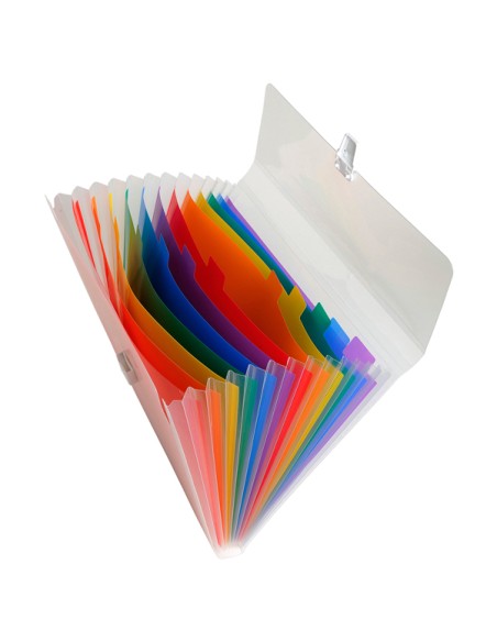 Classificatore Crystal - 13 tasche - PP - 33x25 cm - Exacompta