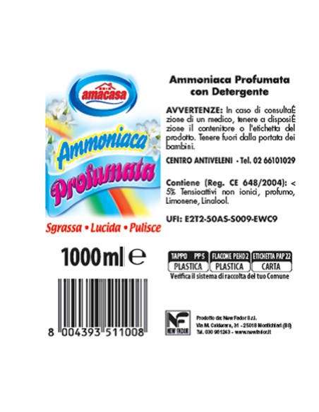 Ammoniaca profumata - 1 L - Amacasa