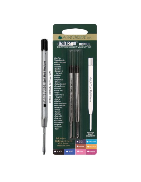 Refill per sfera Parker  - punta media - blu - Monteverde - conf. 2 pezzi