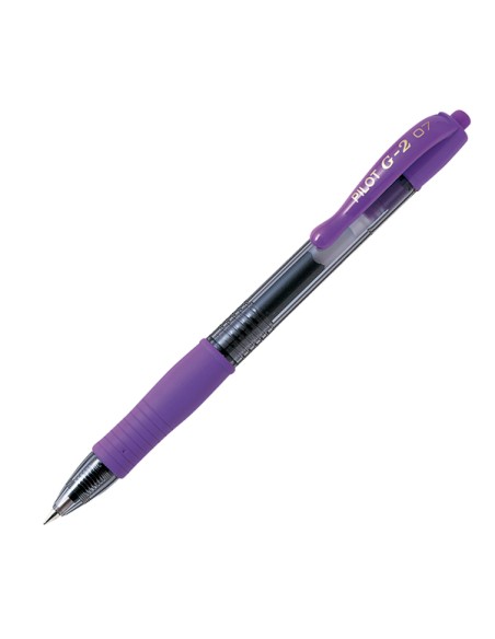 Roller gel a scatto G-2 - punta 0,7mm - viola - Pilot