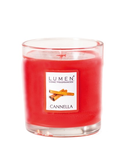 Candela in bicchiere - cannella - Lumen