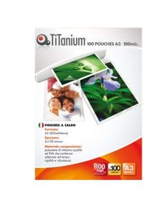 Pouches - A3 - 303x426 mm - 2x100 micron - Titanium - conf. 100 pezzi