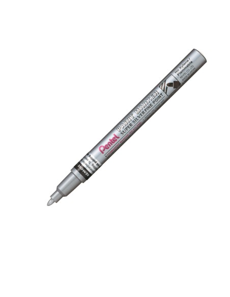 Marcatore Paint Marker Linea Amiko - punta fine 2,90mm - argento - Pentel