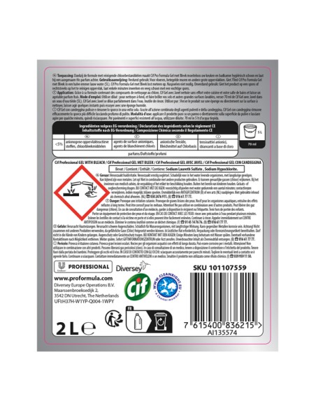 Cif Gel con Candeggina - 2 L - Cif