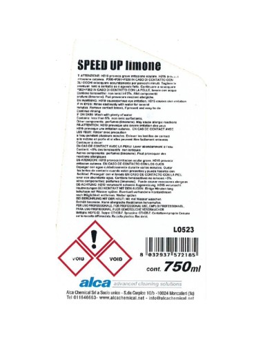 Detergente multiuso Speed Up Limone - Alca - trigger da 750 ml
