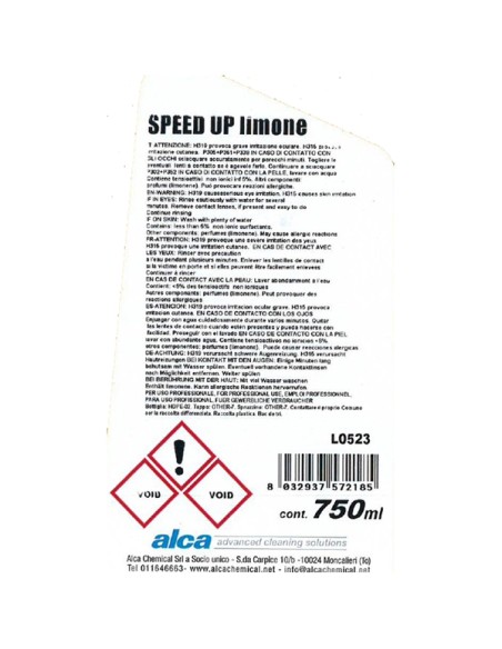 Detergente multiuso Speed Up Limone - Alca - trigger da 750 ml