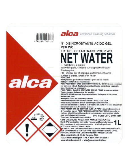 Detergente acido Net Water - Alca - tanica da 5 kg