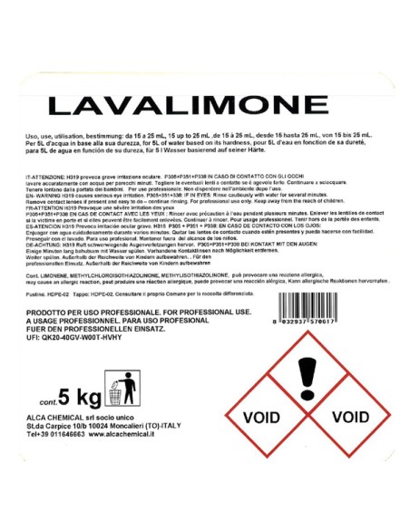 Detersivo per piatti Lavalimone - Alca - tanica da 5 L