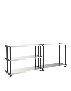 Scaffale - 5 ripiani - 119 x 45 x 185 cm - PPL /metallo - grigio/nero - Terry 2
