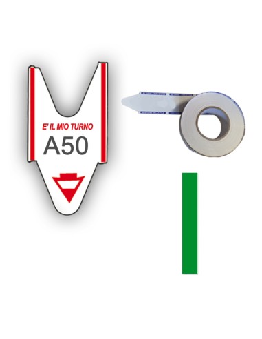 Rotolo da 2000 ticket per elimina code - verde - Printex - conf. 5 rotoli