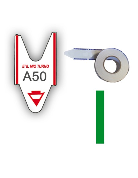 Rotolo da 2000 ticket per elimina code - verde - Printex - conf. 5 rotoli