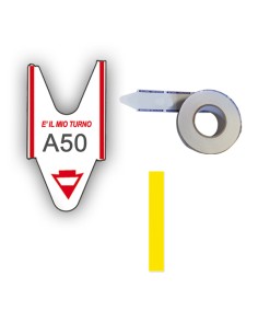Rotolo da 2000 ticket per elimina code - giallo - Printex - conf. 5 rotoli