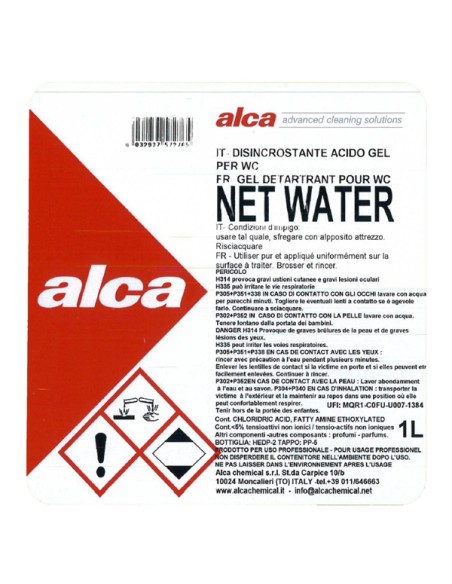 Detergente acido Net Water - Alca - flacone da 1 L
