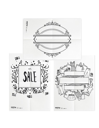 Stencil - foglio A2 - 'SCONTI' - Securit - set 3 pezzi