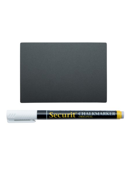 Targhette - 7,4 x 10,5 cm (A7) - nero - Securit - set 20 pezzi